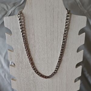 Stainless Steel 18" Cuban Link Chain Necklace